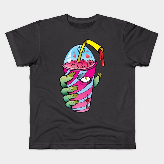 Zombie Smoothie! Kids T-Shirt by mikimow